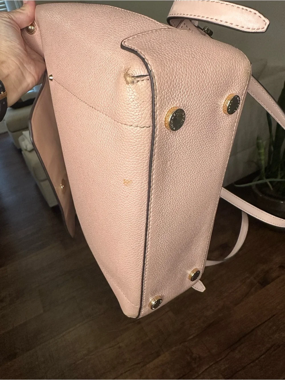 Michael Kors Pale Blush Pebble Leather Backpack